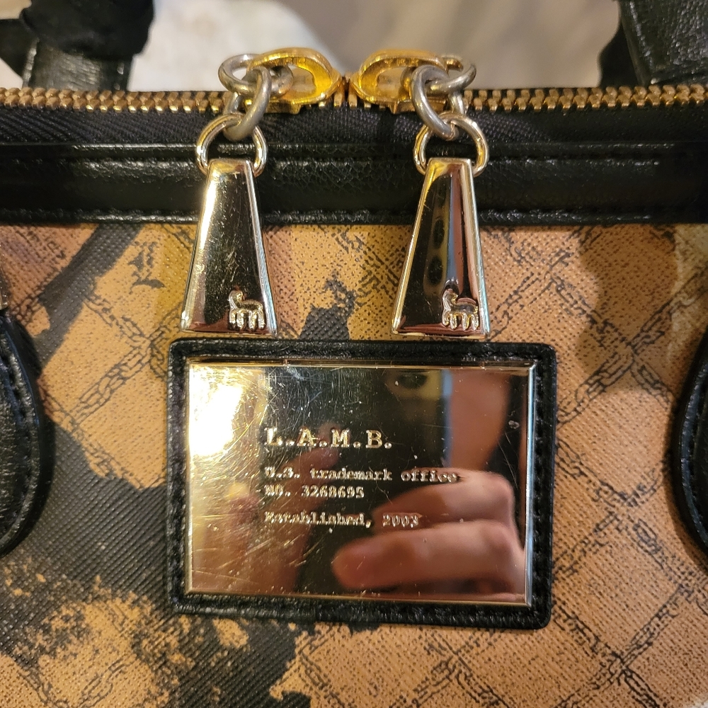 L.A.M.B. by Gwen Stefani Stencil Pattern Elmwood Bag and Wallet Set #375 - Picture 8 of 17